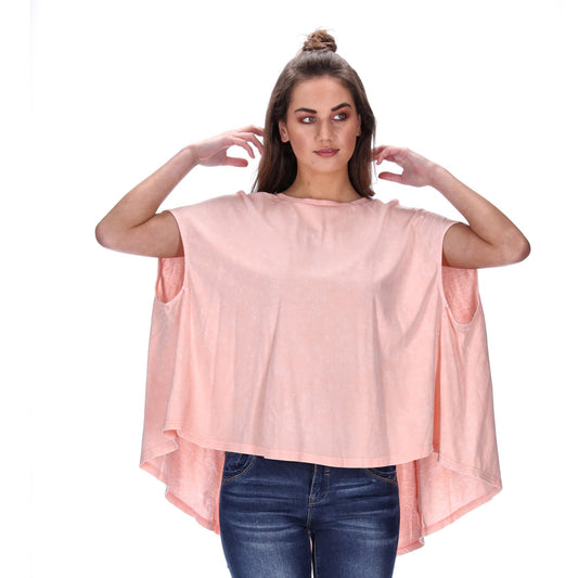 one size distressed pink tee