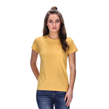 womens basic mustard tee