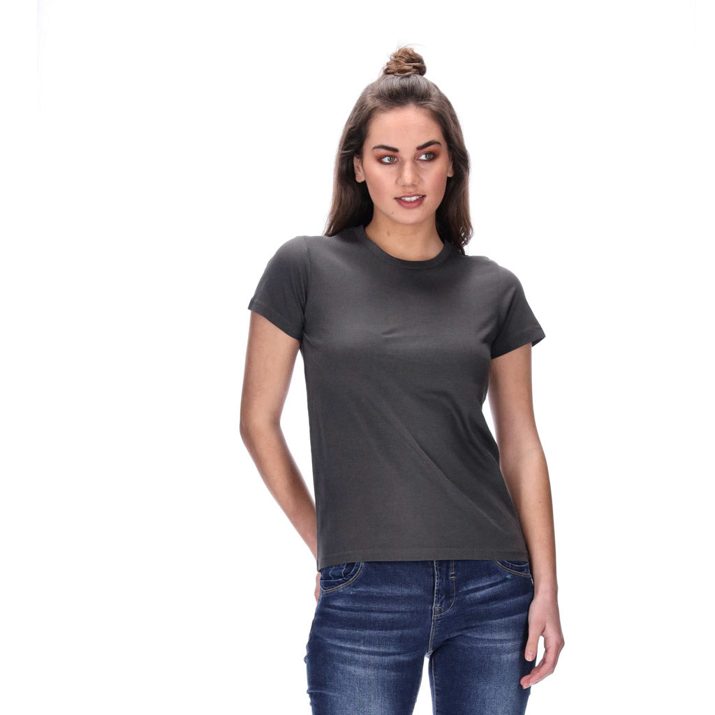 womens basic charocal tee