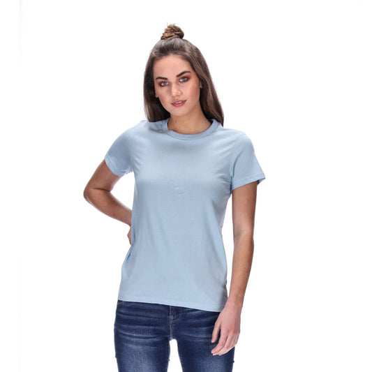 womens basic pale blue tee