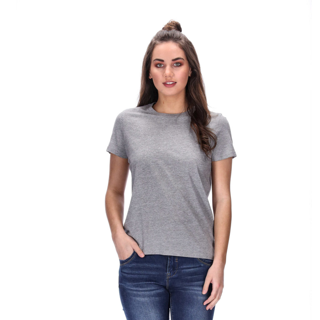 womens basic grey marle tee