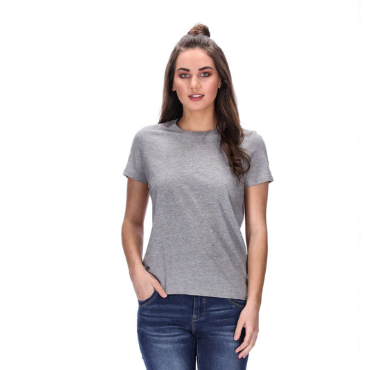 womens basic grey marle tee