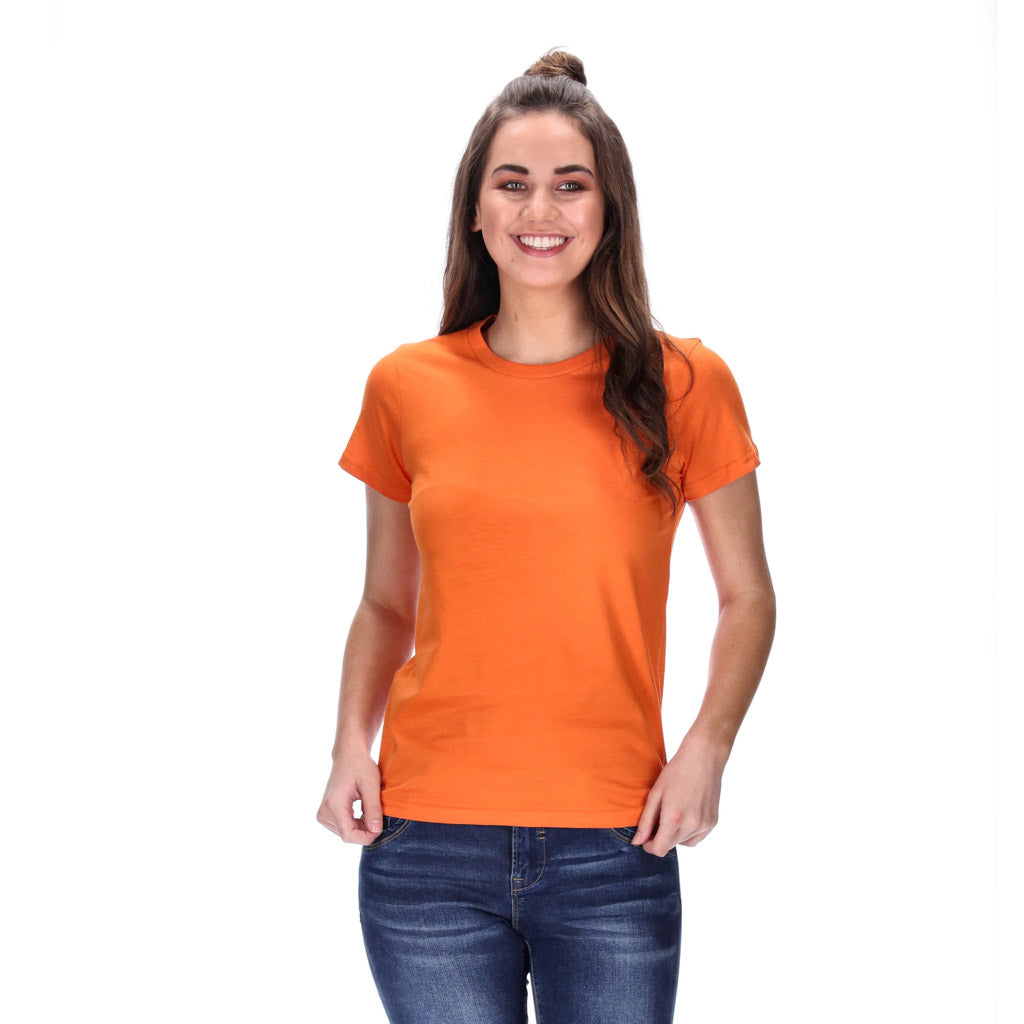 womens basic orange tee