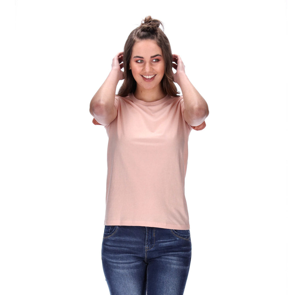 womens basic pale pink tee