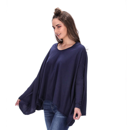 Emma Long Sleeve Top Navy