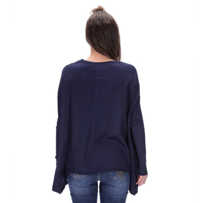Emma Long Sleeve Top Navy