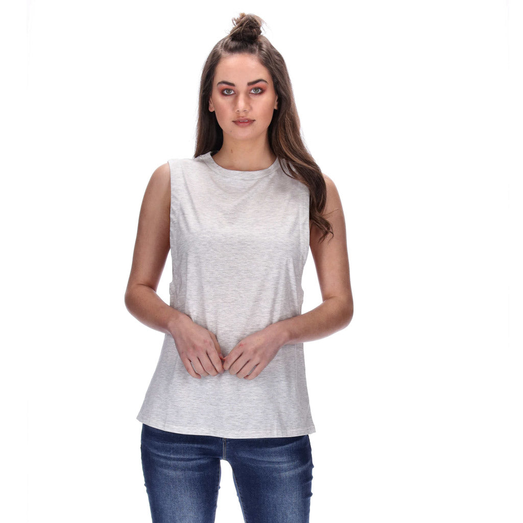 boxy grey singlet
