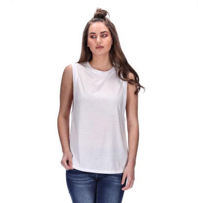 boxy white singlet