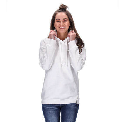 zip detail womens white hoodie