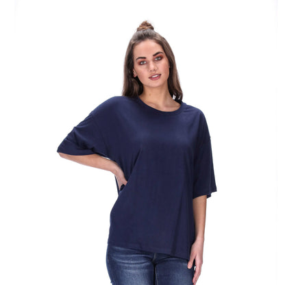 oversized womens tee navy