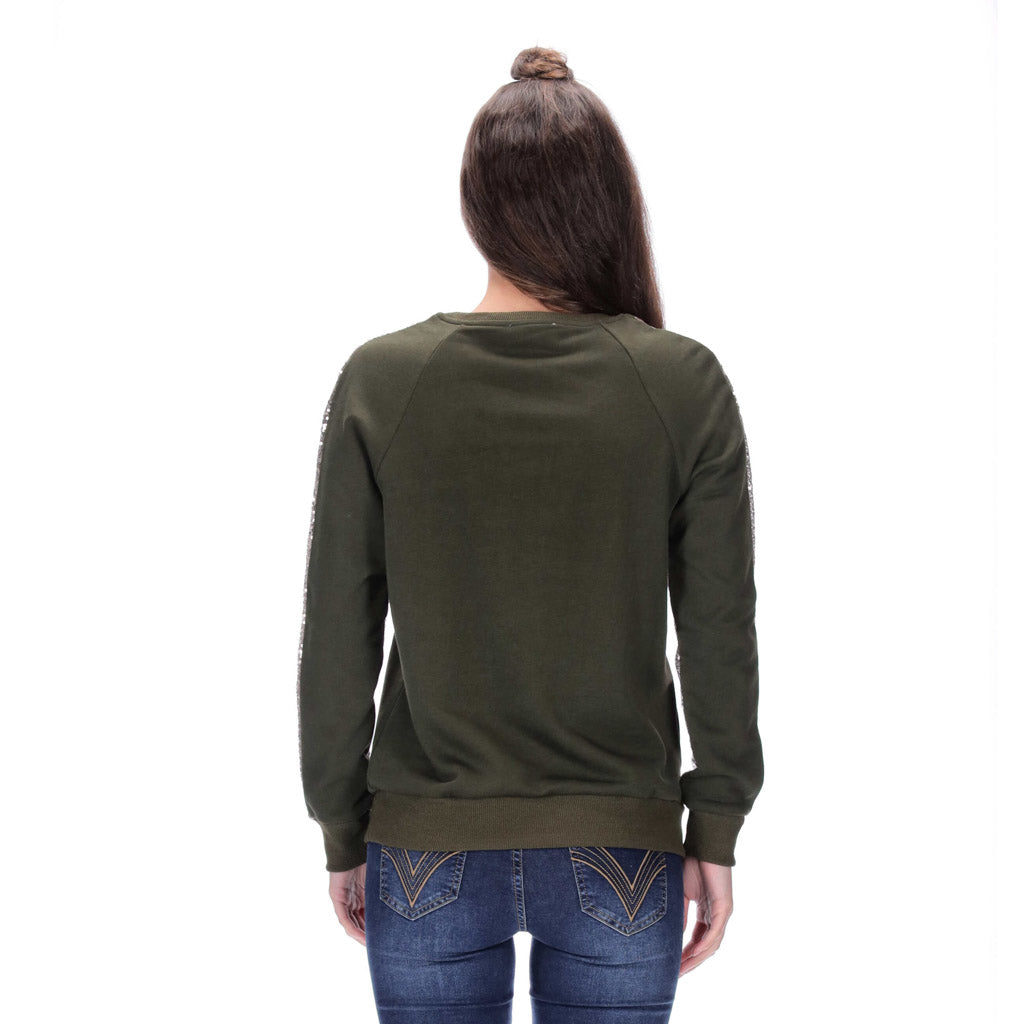 Frankie Sweater Khaki/Rose Gold