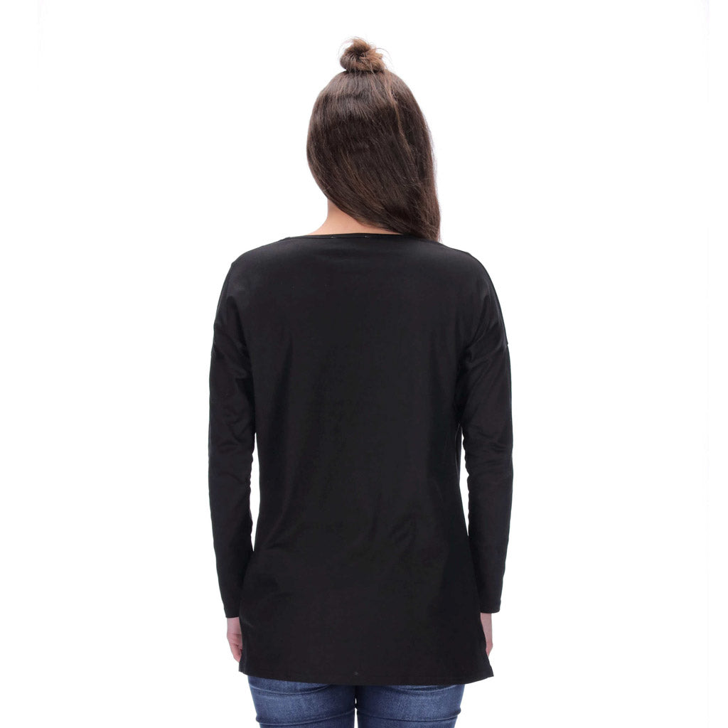 Hailey Long Sleeve Top Black
