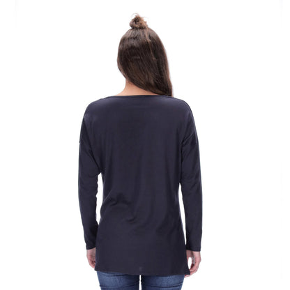 Hailey Long Sleeve Top Navy