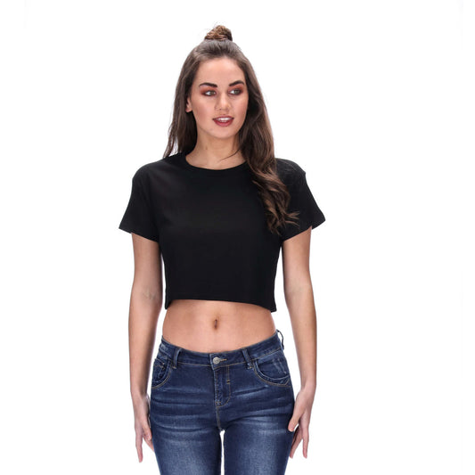 cropped black tee