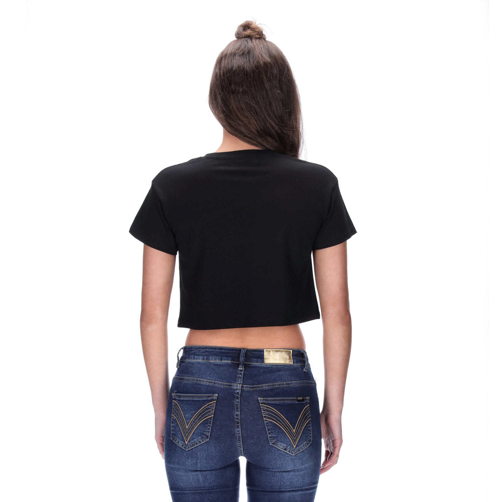 Isla Cropped Tee Black