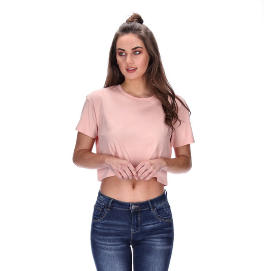 cropped pink tee
