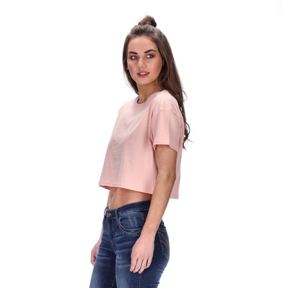 Isla Cropped Tee Pale Pink