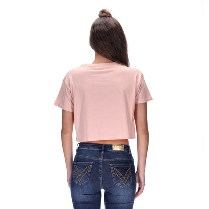 Isla Cropped Tee Pale Pink