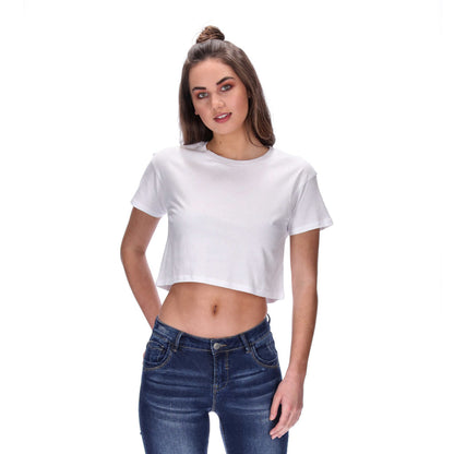 cropped white tee