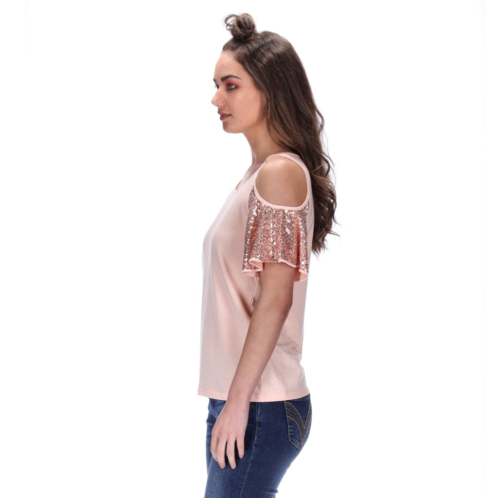 Josie Tee Peach/Rose Gold