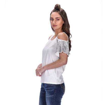 Josie Tee White/Silver
