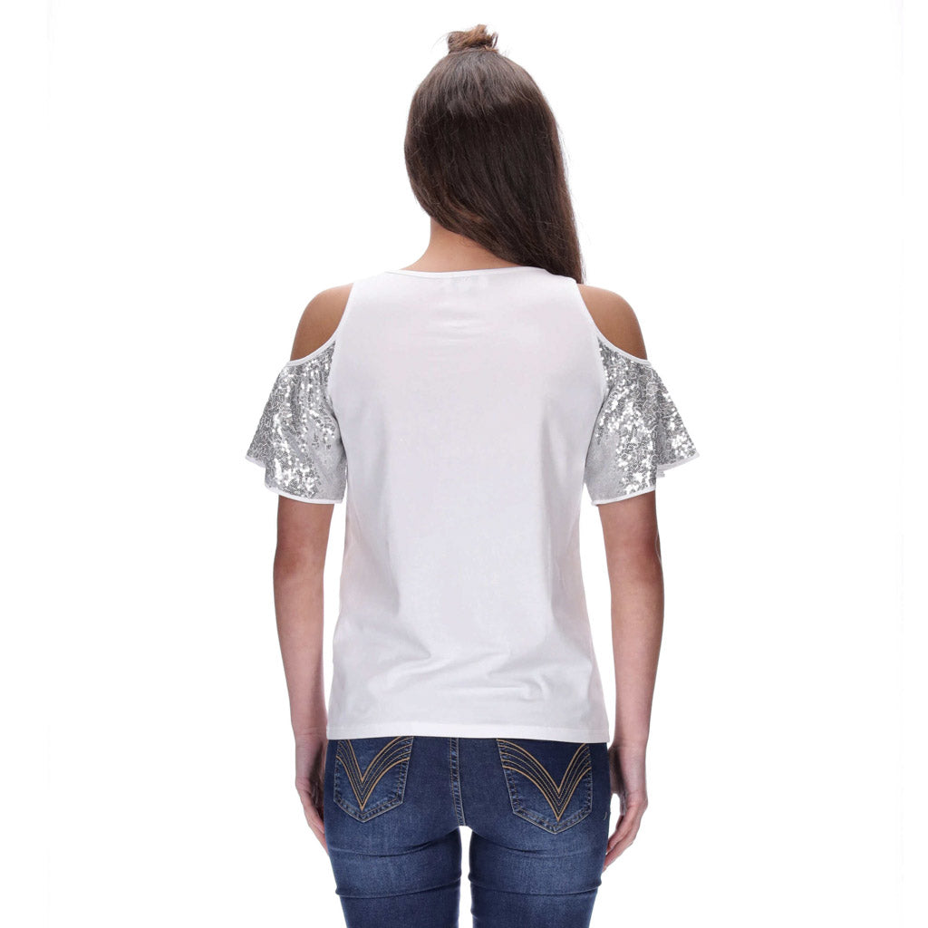 Josie Tee White/Silver
