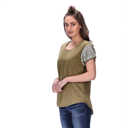 Kali Tee Khaki/Gold