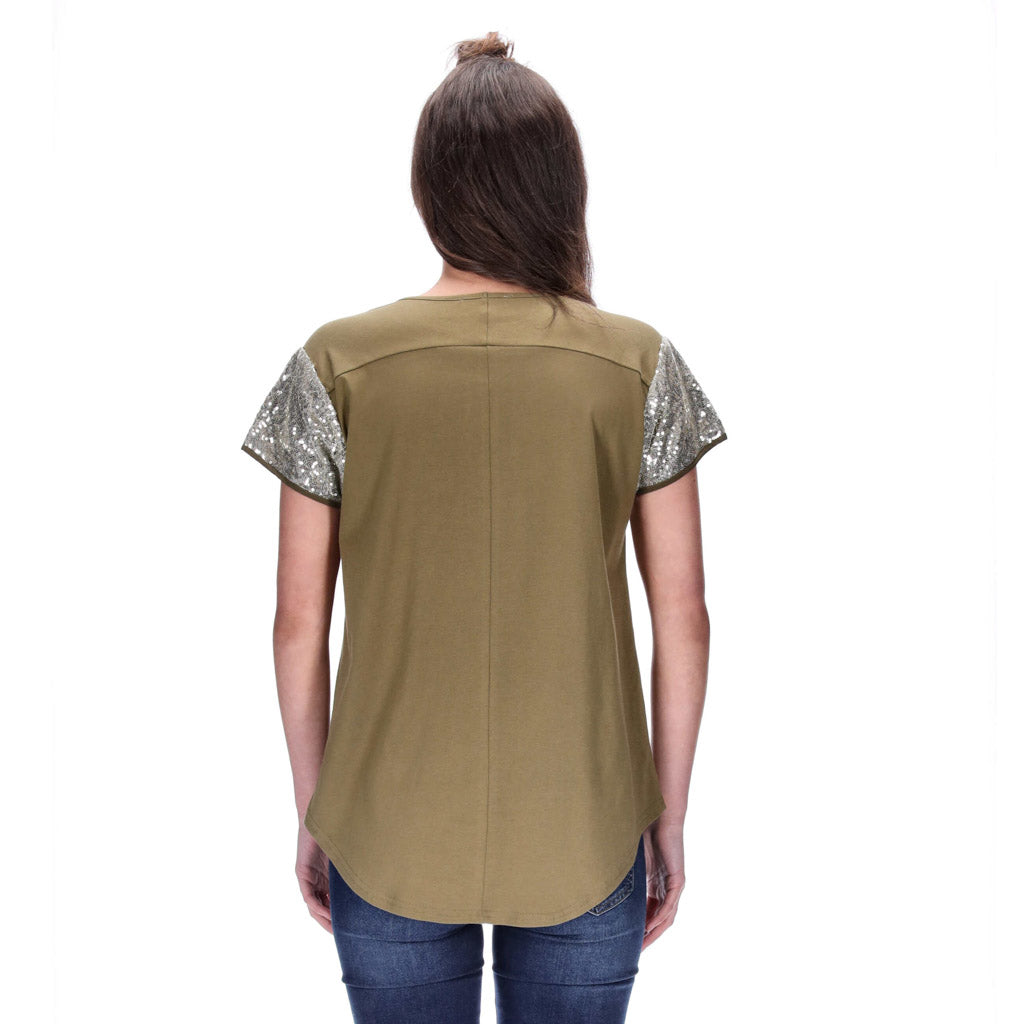 Kali Tee Khaki/Gold