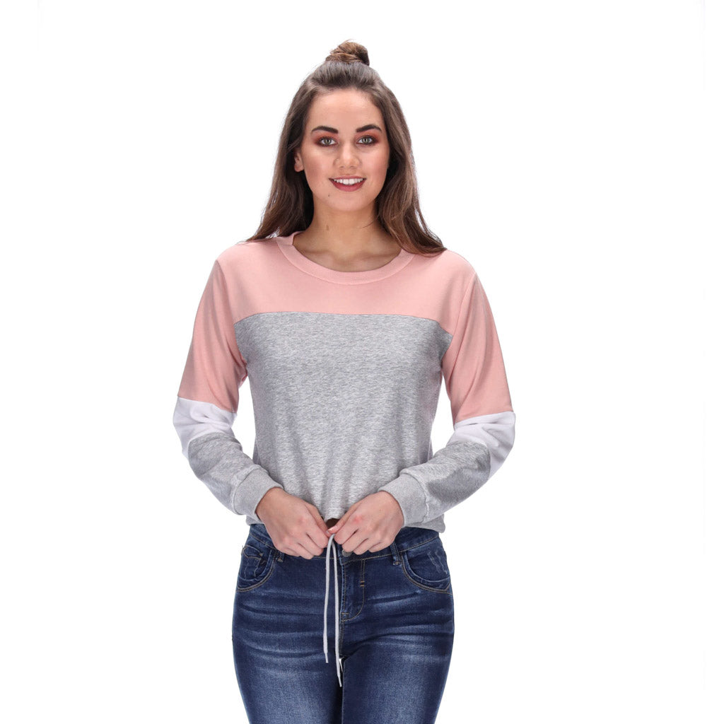 cropped grey womens hoodie