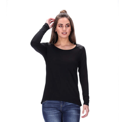 basic womens black long sleeve