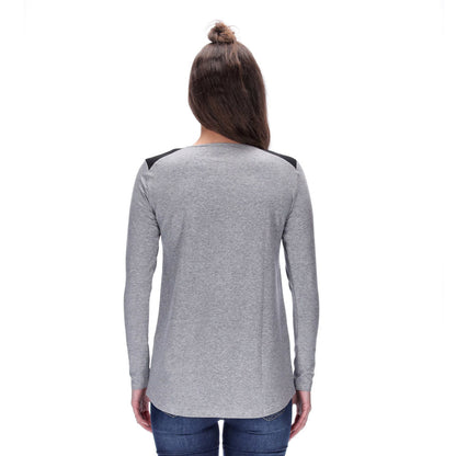 Kiara Long Sleeve Top Grey/Black