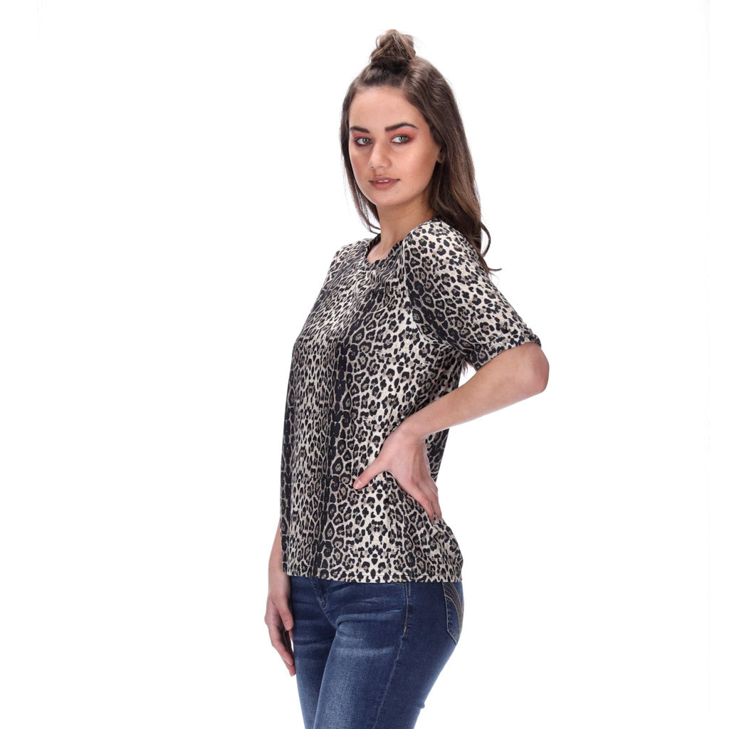 Leopard Tee Beige
