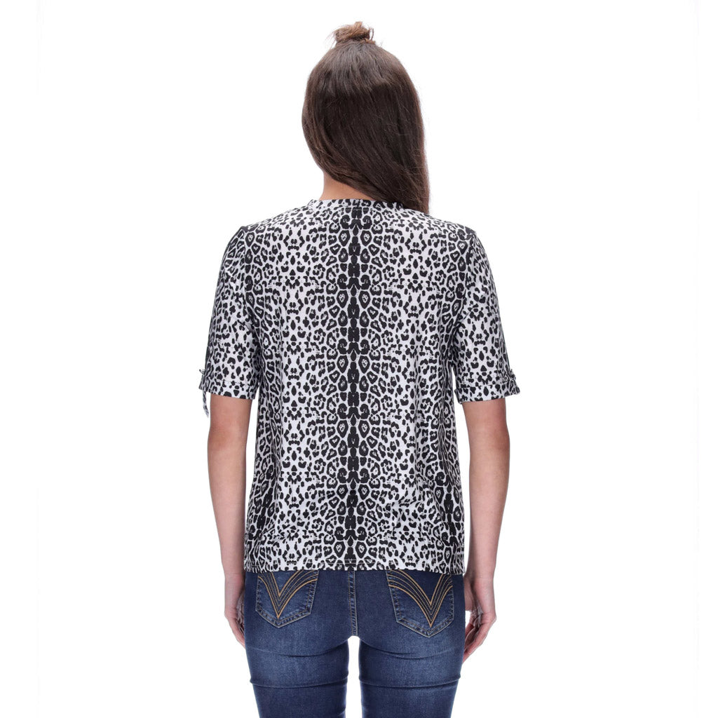 Leopard Tee Grey
