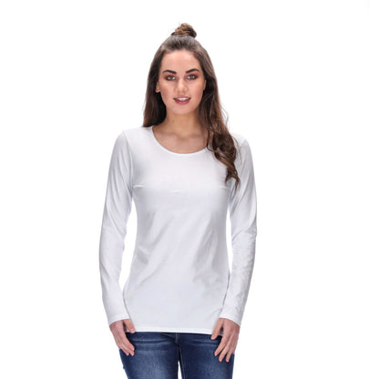 basic white longsleeve top