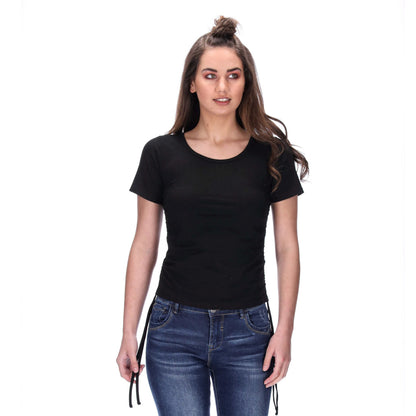 ruched tee black