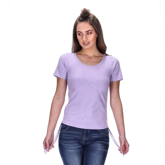 ruched tee purple