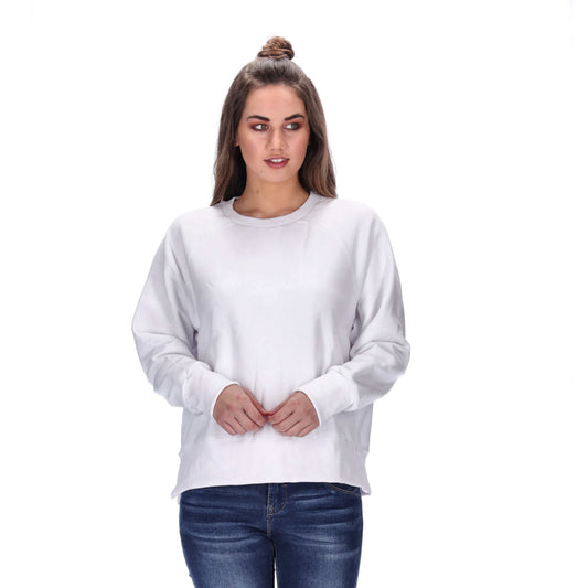 womens basic crew neck sweater white