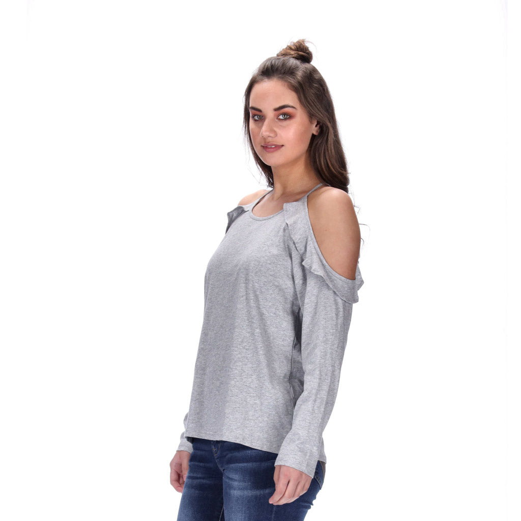 Mila Top Grey Marle