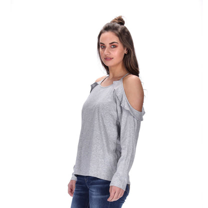 Mila Top Grey Marle