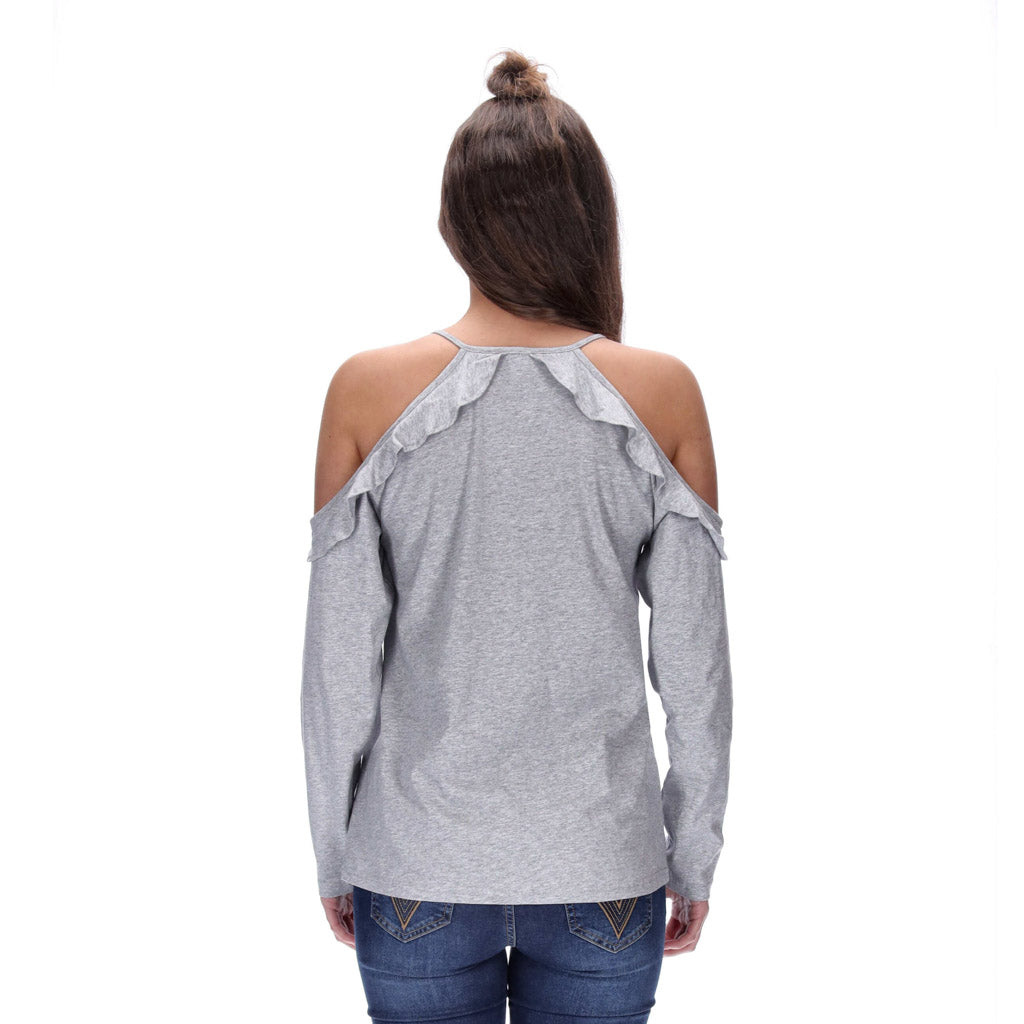 Mila Top Grey Marle