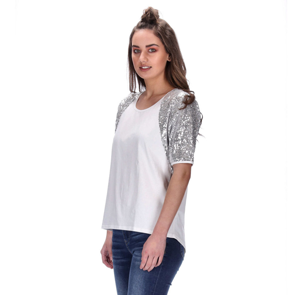 Nel Tee White/Silver