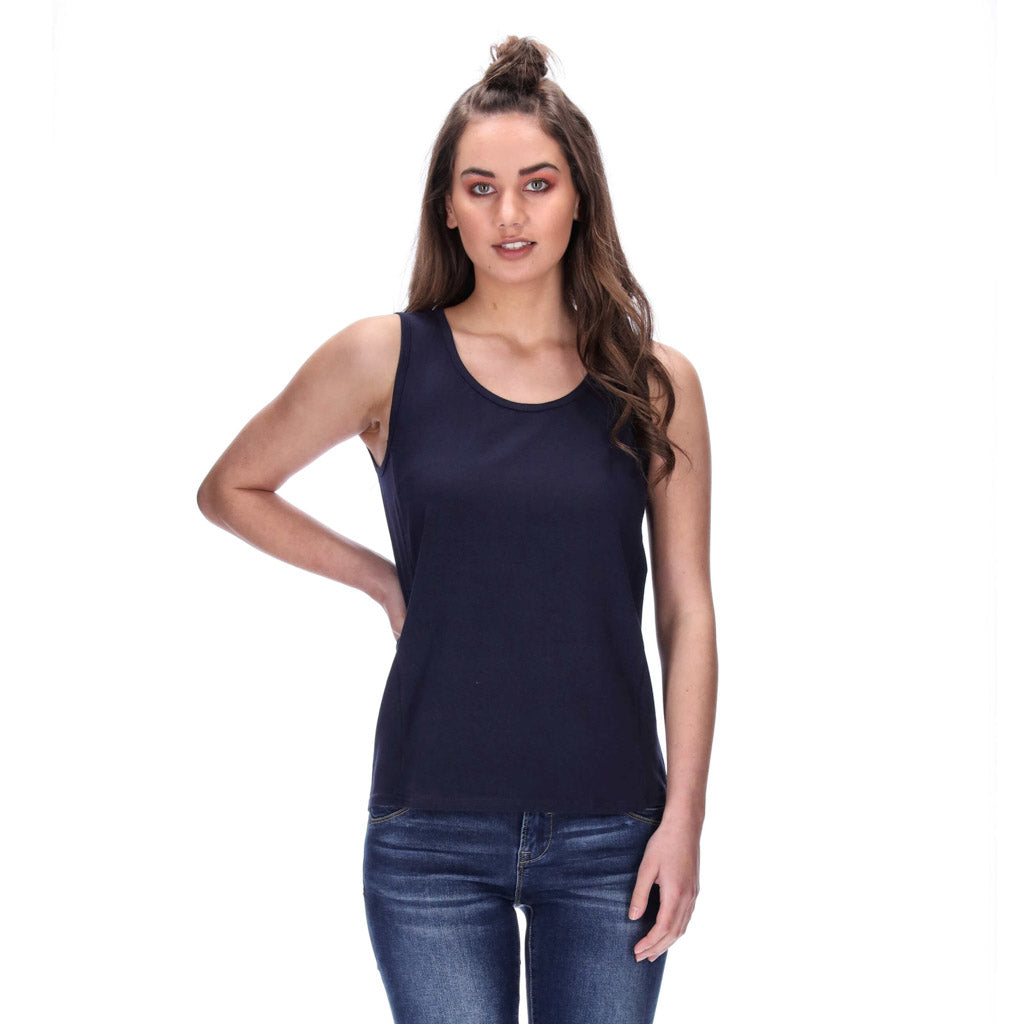 wide strap singlet navy