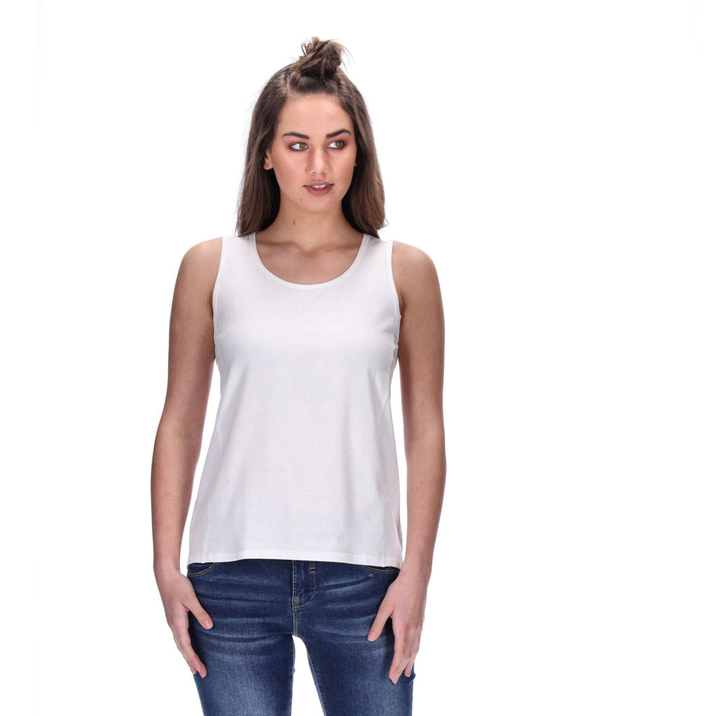 wide strap singlet white