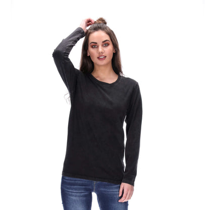 longsleeve top distressed black