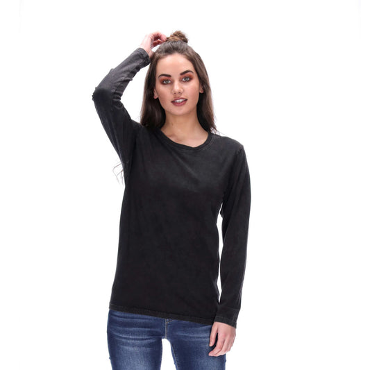 longsleeve top distressed black