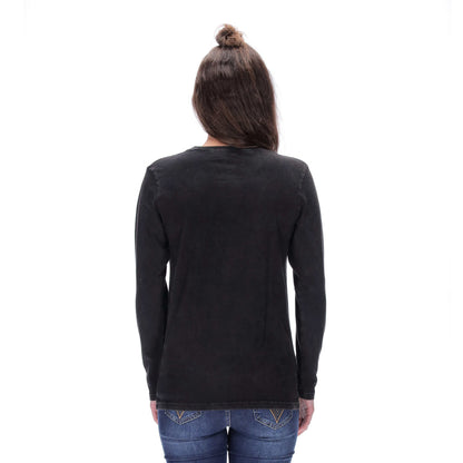 Nina Top Distressed Black