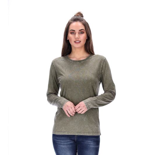 longsleeve top distressed khaki