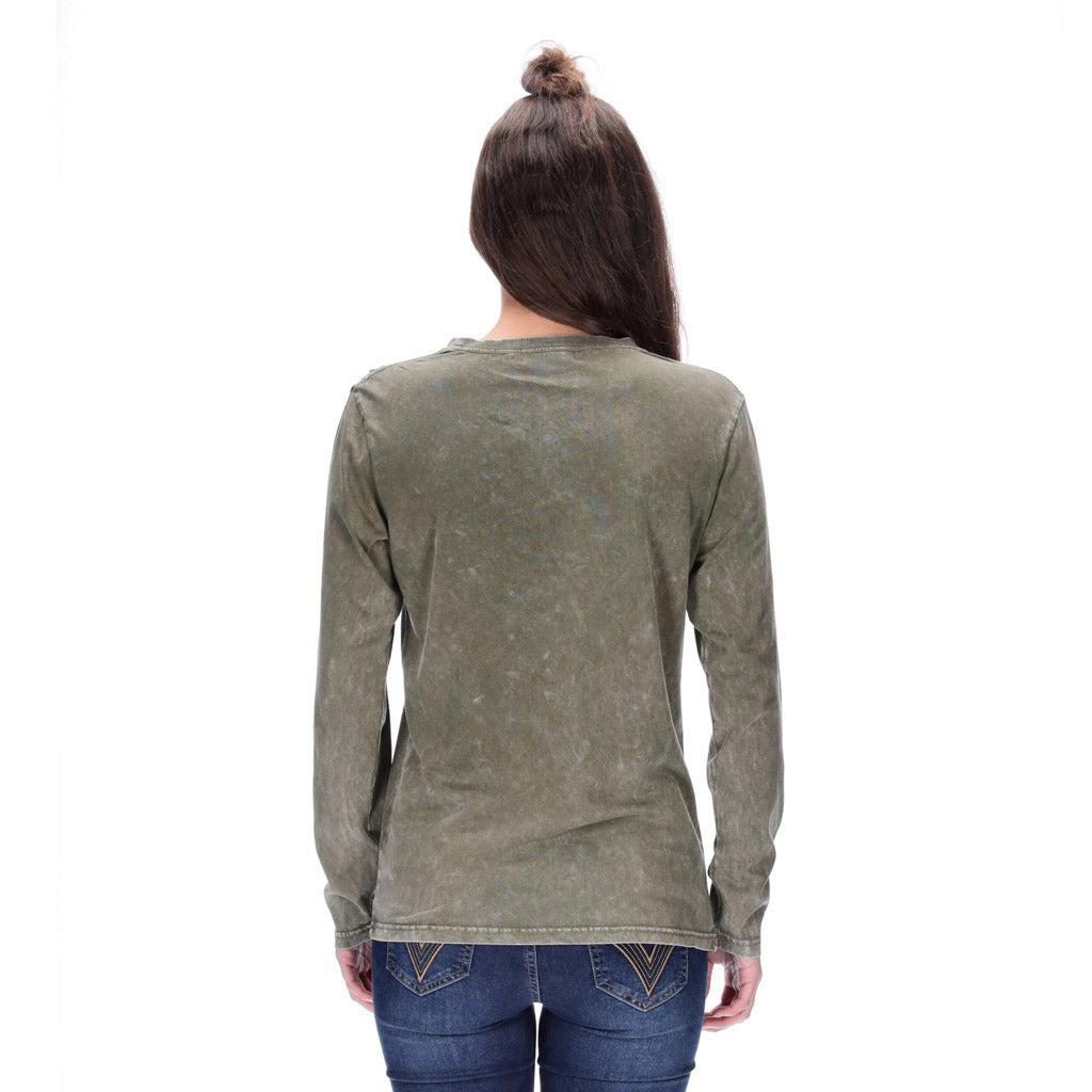 Nina Top Distressed Khaki