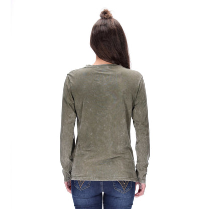 Nina Top Distressed Khaki