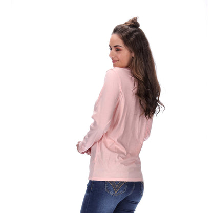 Nina Top Distressed Pink